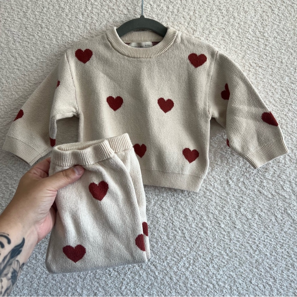 Quincy Mae Limited Edition Matching Set Baby Pullover & Pants Size‎ 6-12 Months - Picture 2 of 15